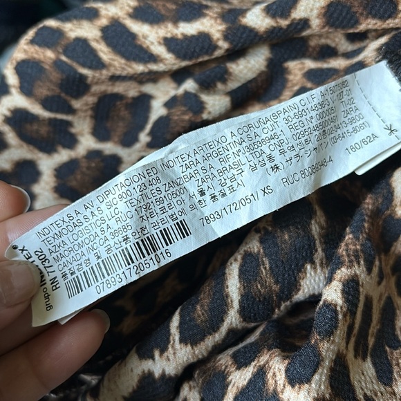 Pretty Zara Pleated Leopard Print Sheer Midi Skirt Size XS - Picture 3 of 5